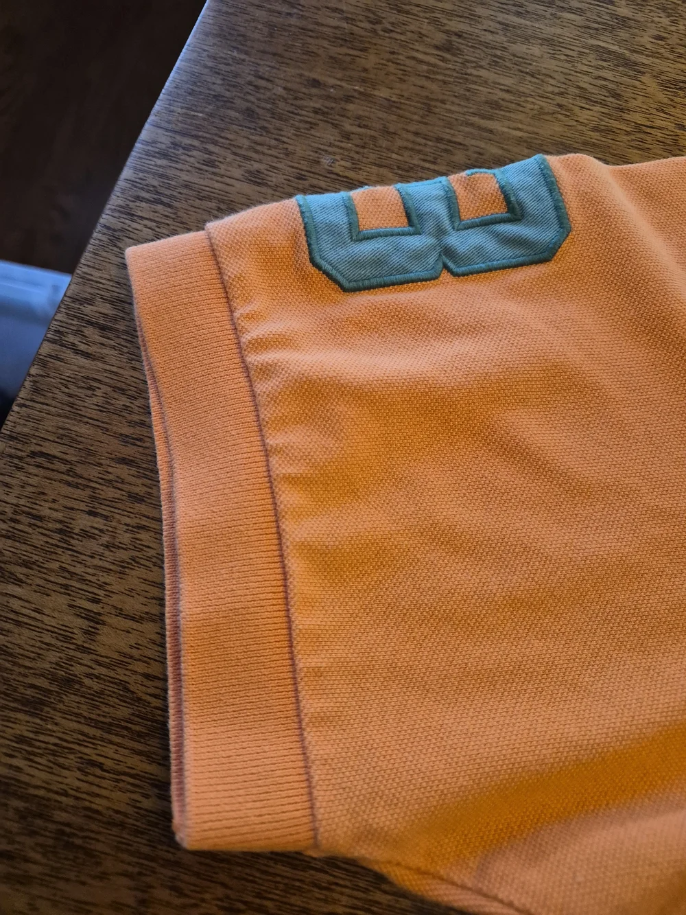 Polo by Ralph Lauren Orange Short-Sleeve Polo with Teal Large  Pony Size 2XL